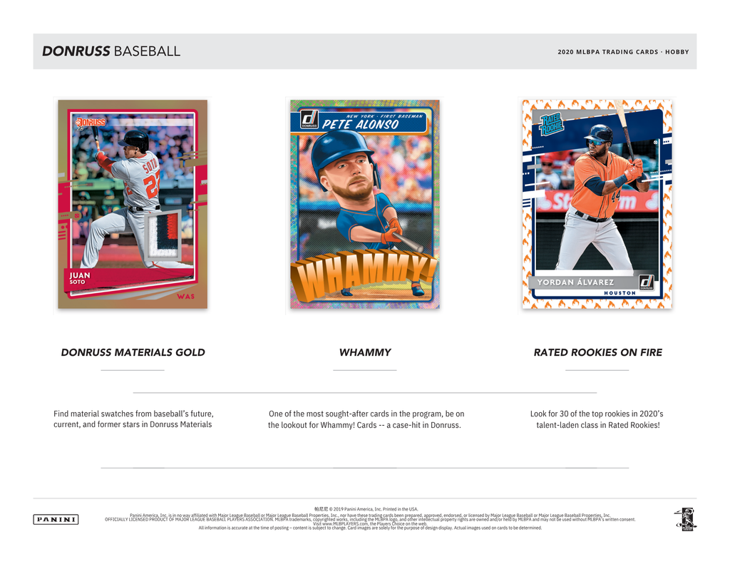 2020 Panini Donruss Baseball Hobby Box