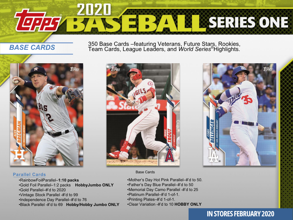2020 Topps Series 1 Baseball Jumbo Box