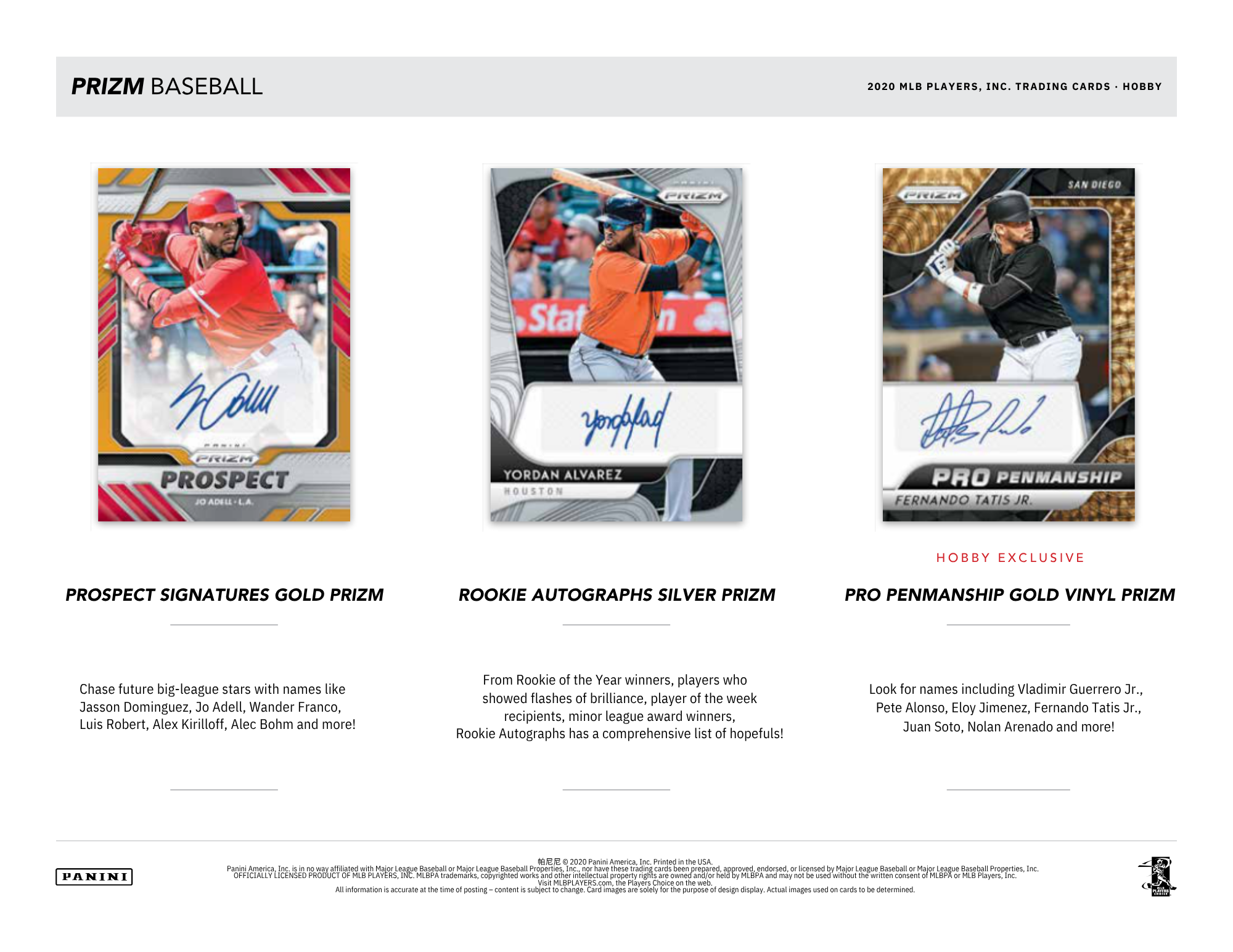 2020 Panini Prizm Baseball 1st Off The Line Hobby Box