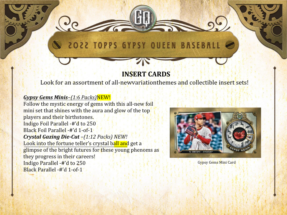 2022 Topps Gypsy Queen Baseball Hobby Box