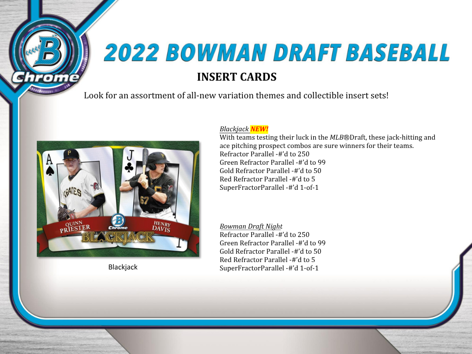2022 Bowman Draft Baseball Super Jumbo Box