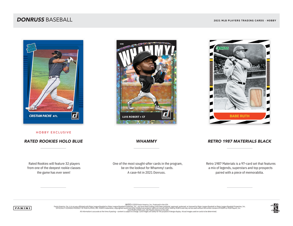 2021 Panini Donruss Baseball Hobby Box