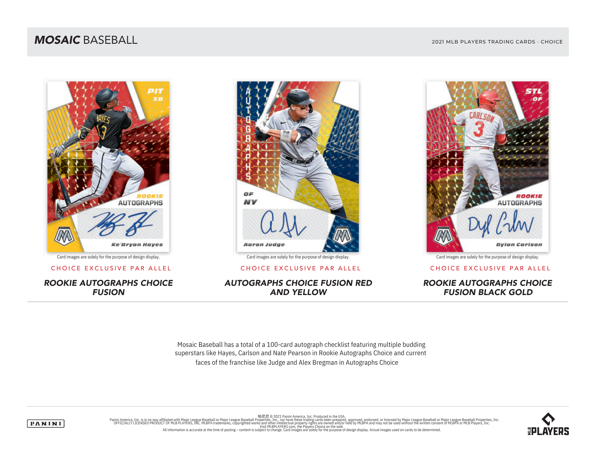 2021 Panini Mosaic Choice Baseball Box