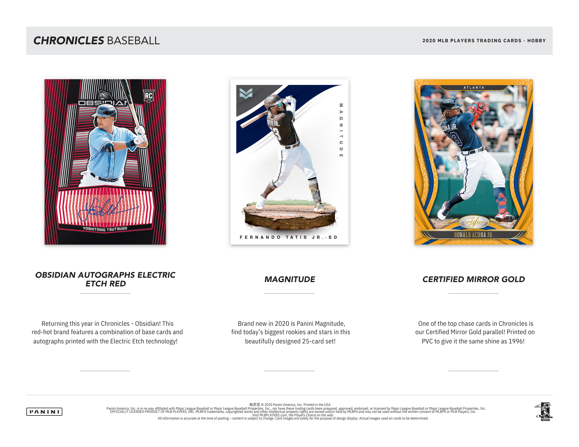 2020 Panini Chronicles Baseball Hobby Box
