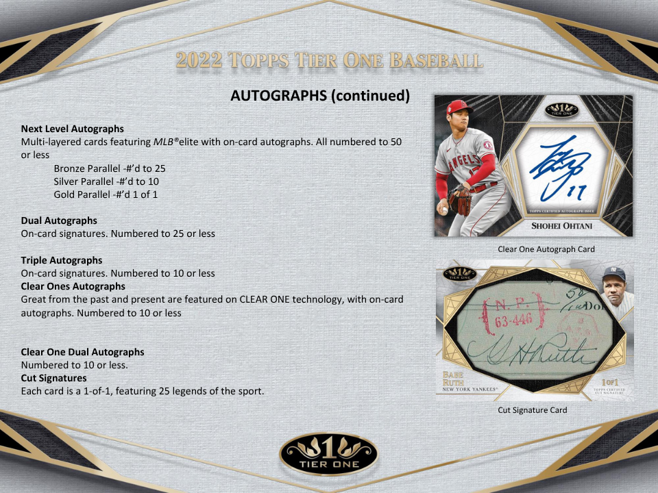 2022 Topps Tier One Baseball Hobby Box
