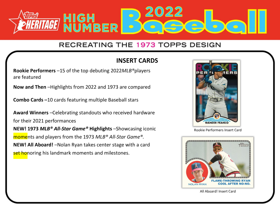 2022 Topps Heritage High Number Baseball Hobby Box
