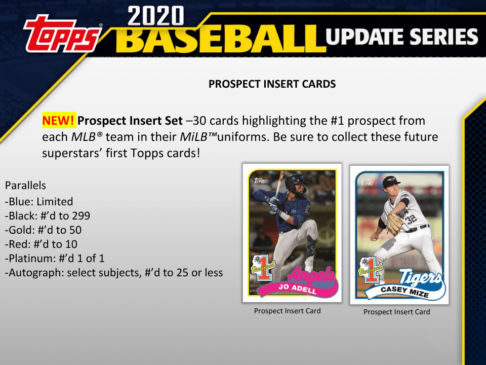 2020 Topps Update Series Baseball Hobby Box