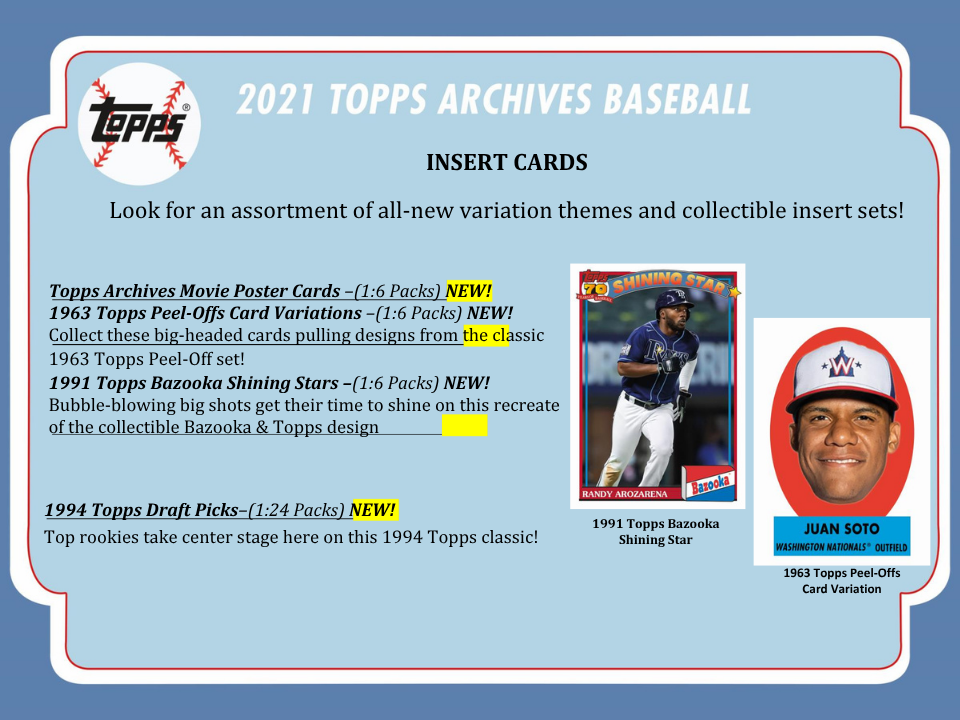 2021 Topps Archives Baseball Hobby Box
