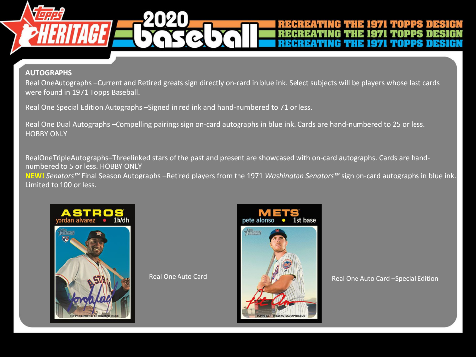2020 Topps Heritage Baseball Hobby Box