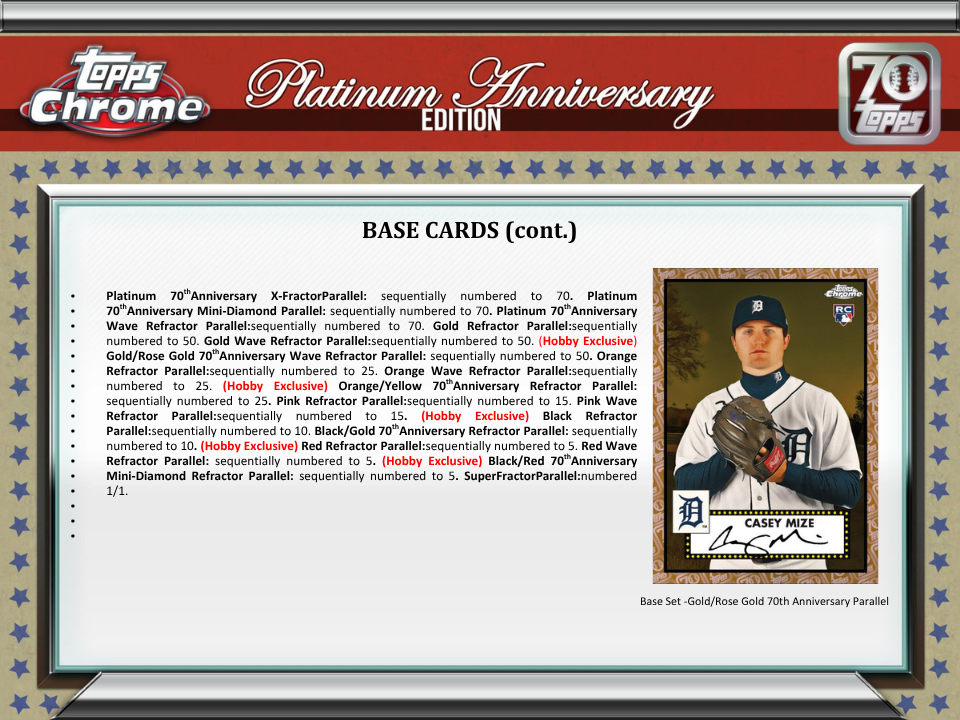 2021 Topps Chrome Platinum Anniversary Baseball Hobby Box