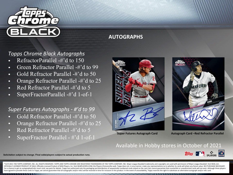 2021 Topps Chrome Black Baseball Hobby Box