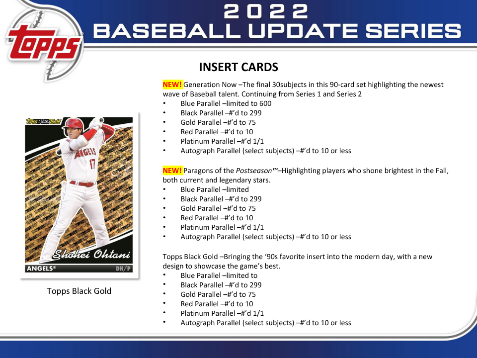 2022 Topps Update Series Baseball Hobby Box