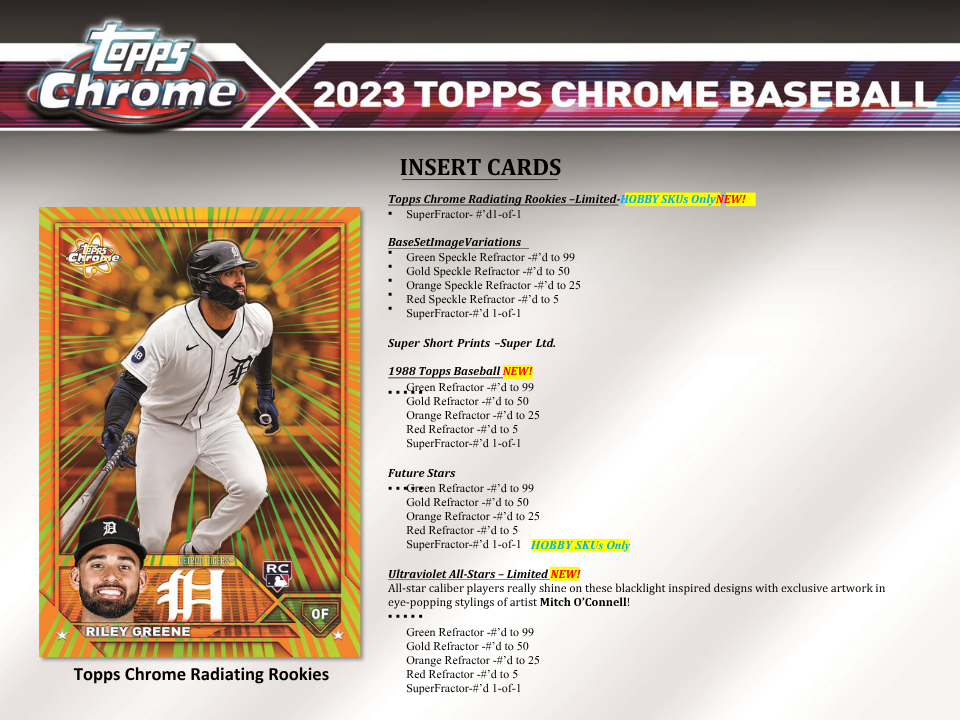 2023 Topps Chrome Baseball Delight Box