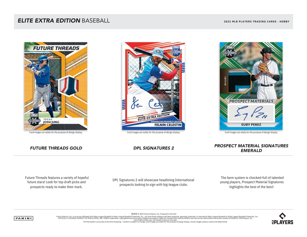 2022 Panini Elite Extra Edition Baseball 1st Off The Line Hobby Box