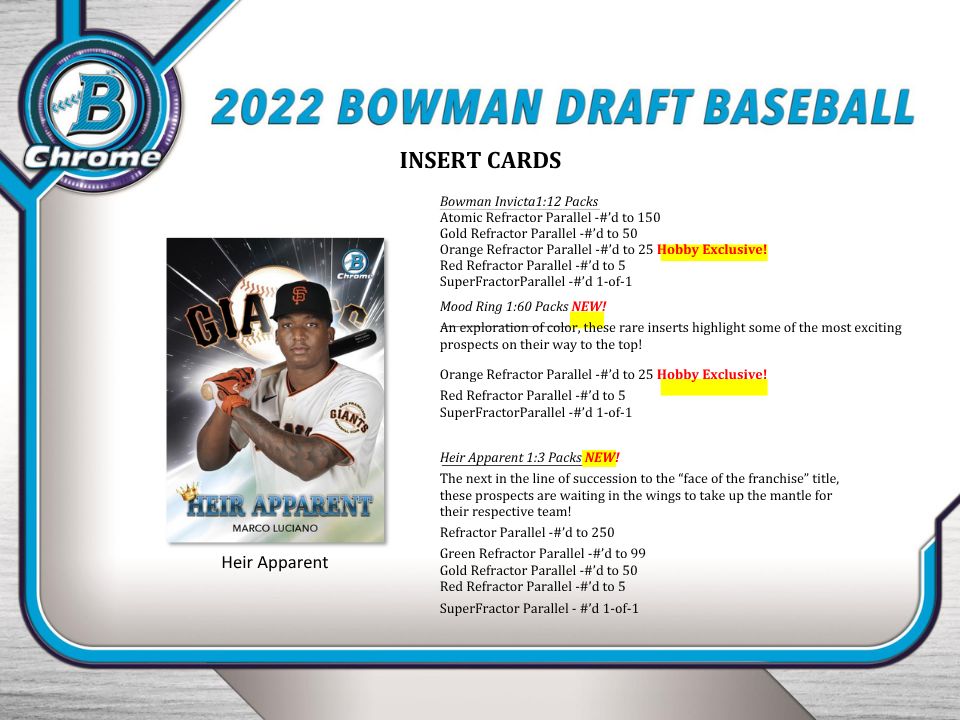 2022 Bowman Draft Baseball Jumbo Box