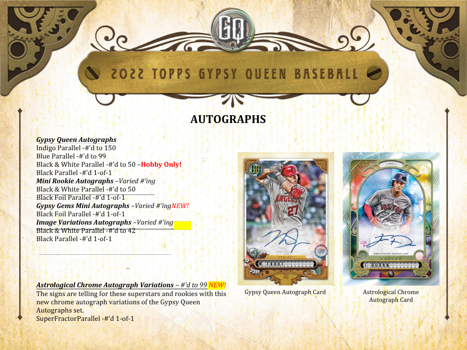 2022 Topps Gypsy Queen Baseball Hobby Box