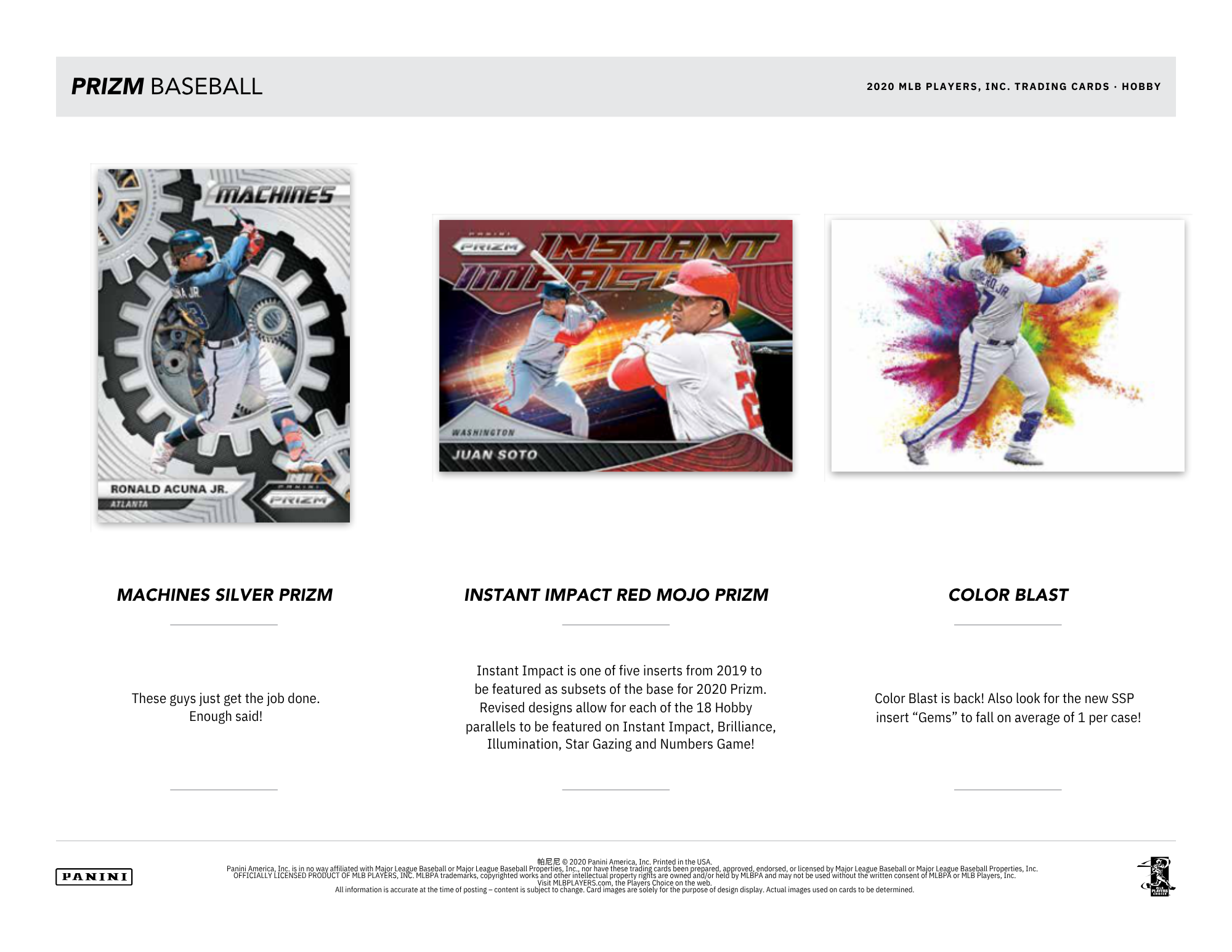 2020 Panini Prizm Baseball 1st Off The Line Hobby Box