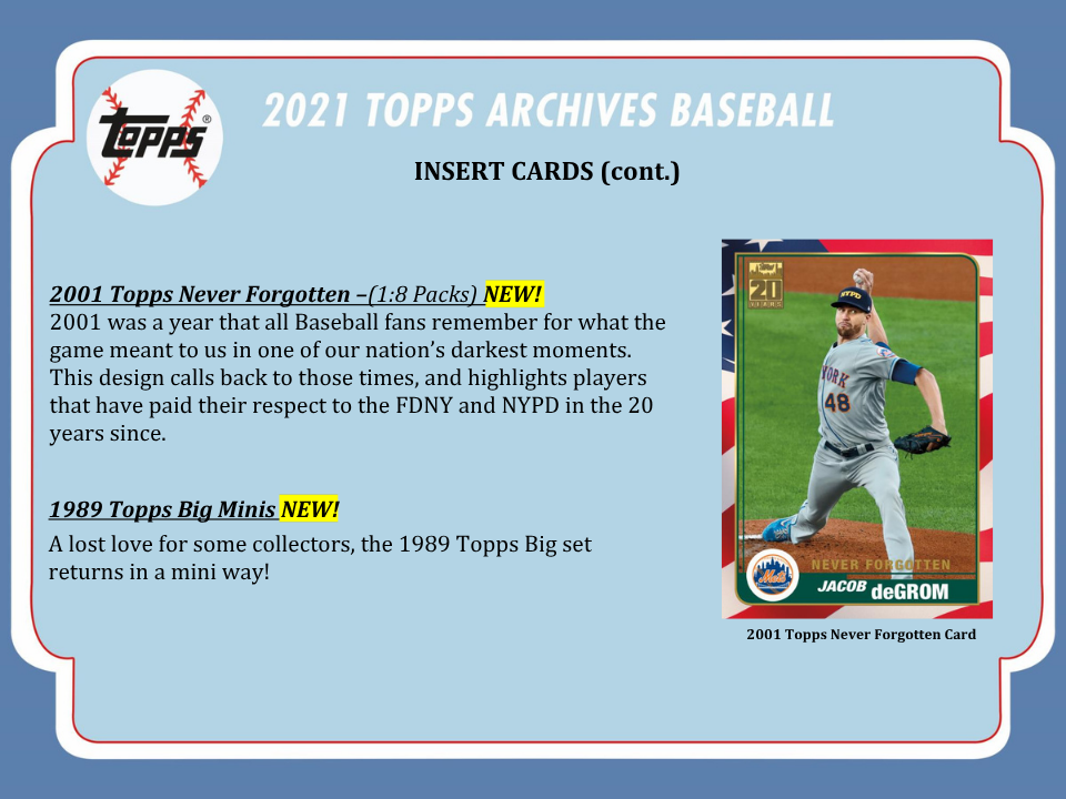 2021 Topps Archives Baseball Hobby Box
