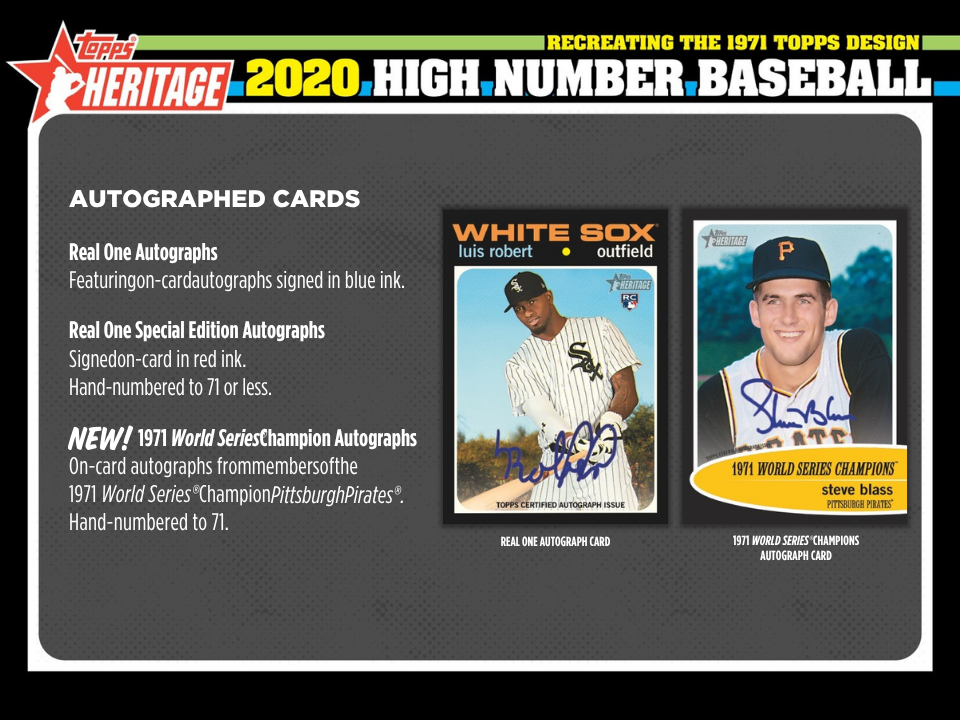 2020 Topps Heritage High Number Baseball Hobby Box