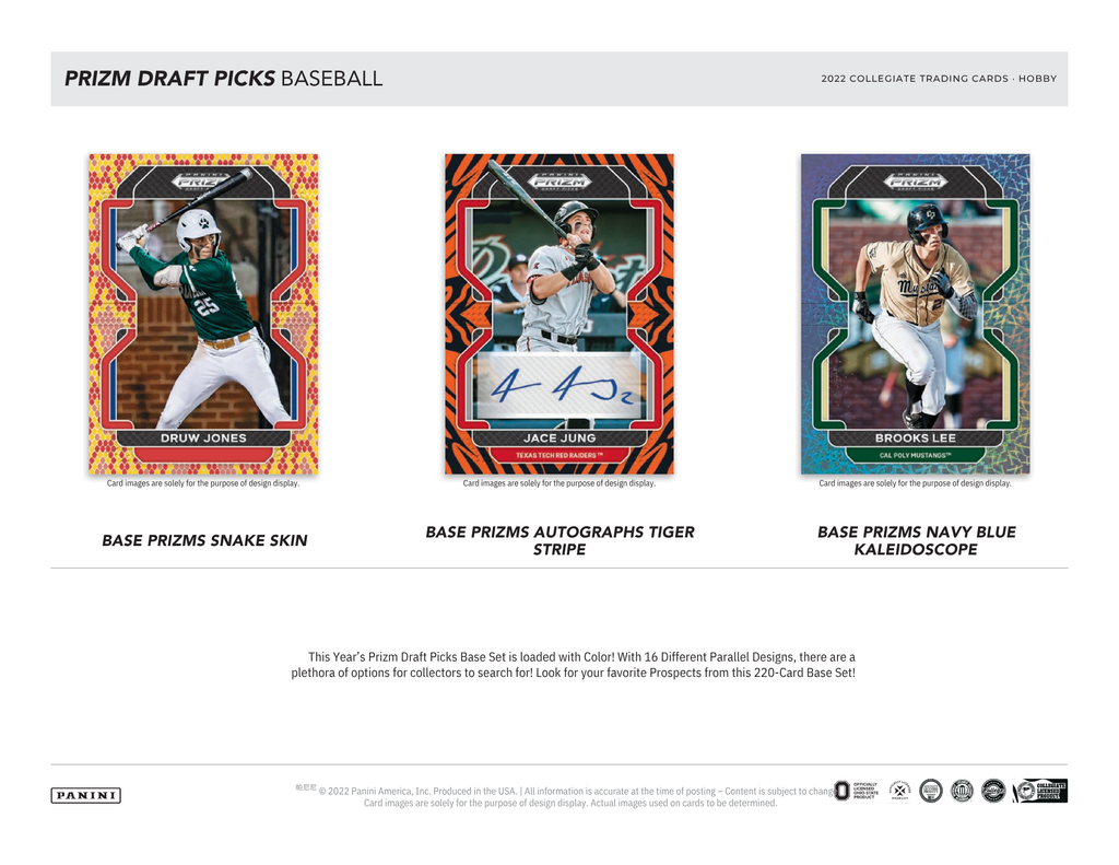 2022 Panini Prizm Collegiate Draft Picks Baseball 1st Off The Line Hobby Box