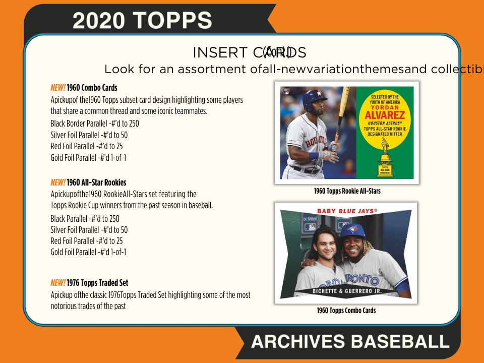 2020 Topps Archives Baseball Hobby Box