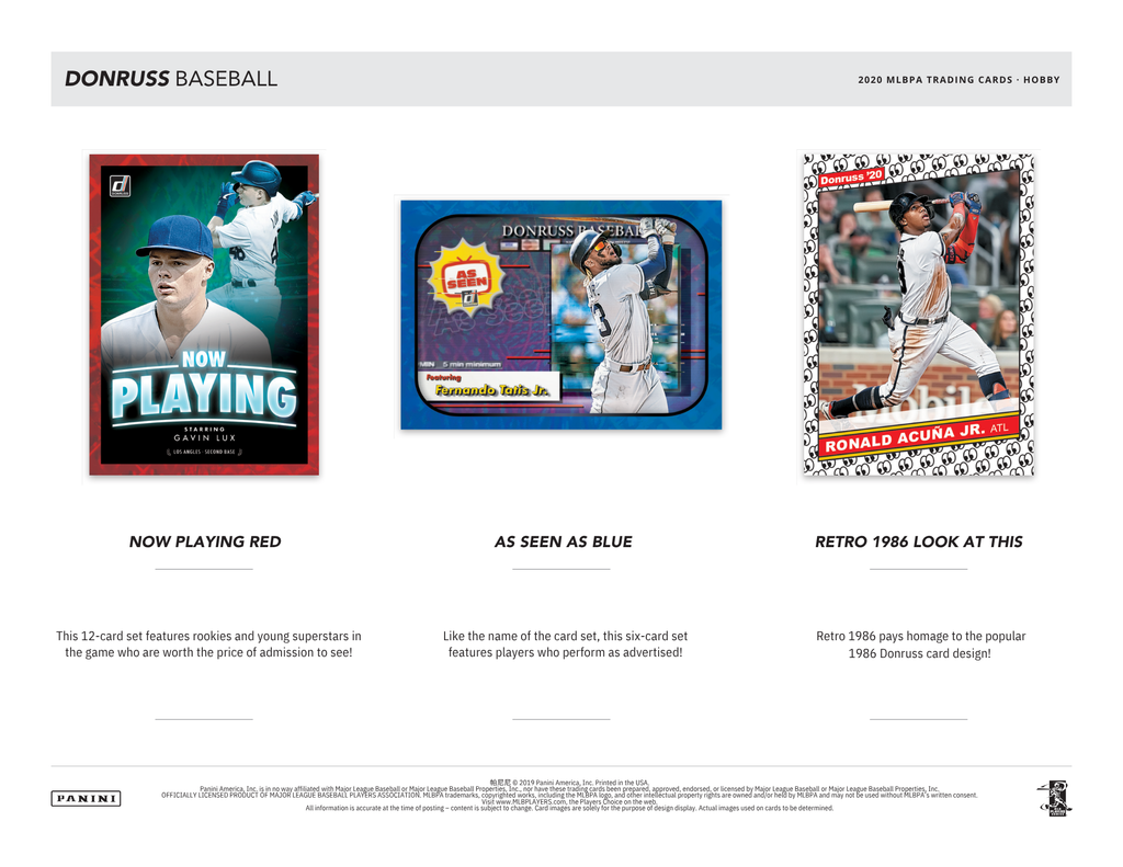 2020 Panini Donruss Baseball Hobby Box