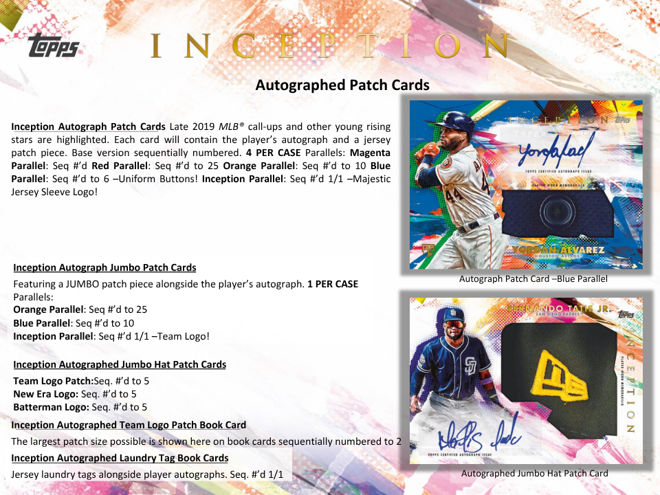 2020 Topps Inception Baseball Hobby Box