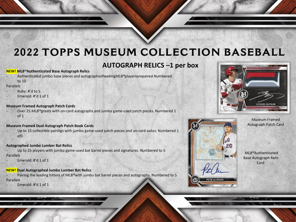 2022 Topps Museum Collection Baseball Hobby Box