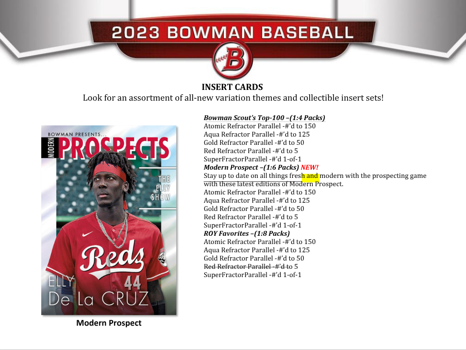 2023 Bowman Baseball Jumbo Box