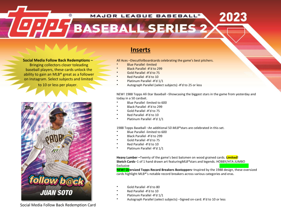 2023 Topps Series 2 Baseball Hobby Box