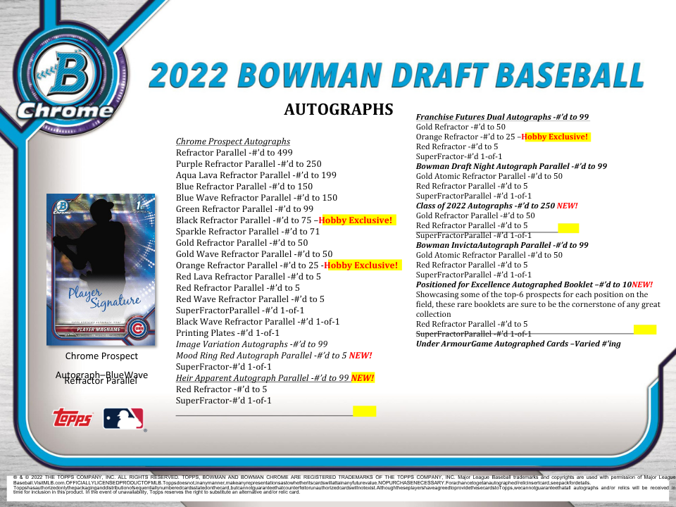 2022 Bowman Draft Baseball Jumbo Box