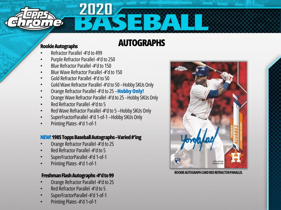 2020 Topps Chrome Baseball Hobby Box