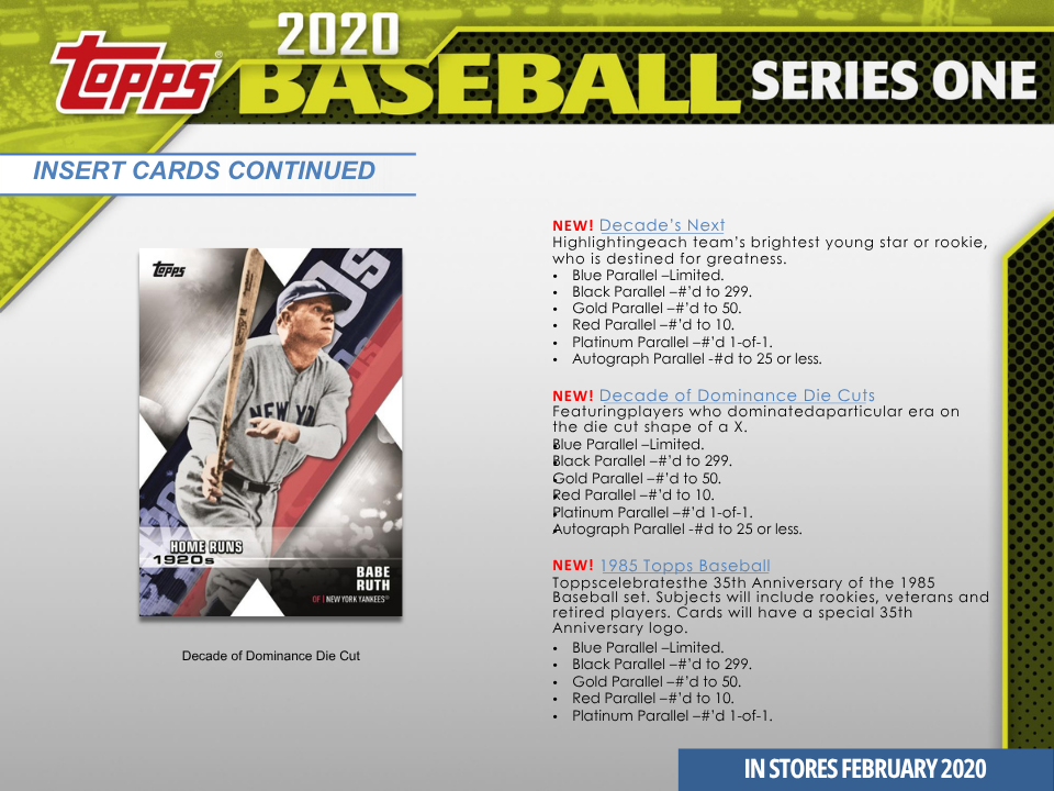 2020 Topps Series 1 Baseball Hobby Box