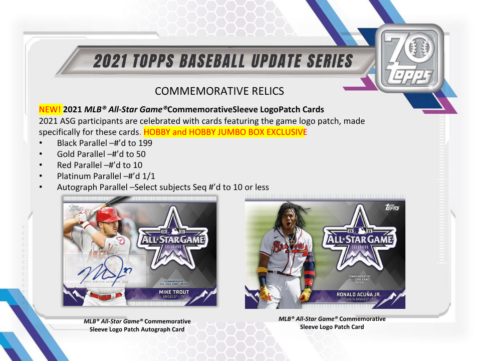 2021 Topps Update Series Baseball Jumbo Box
