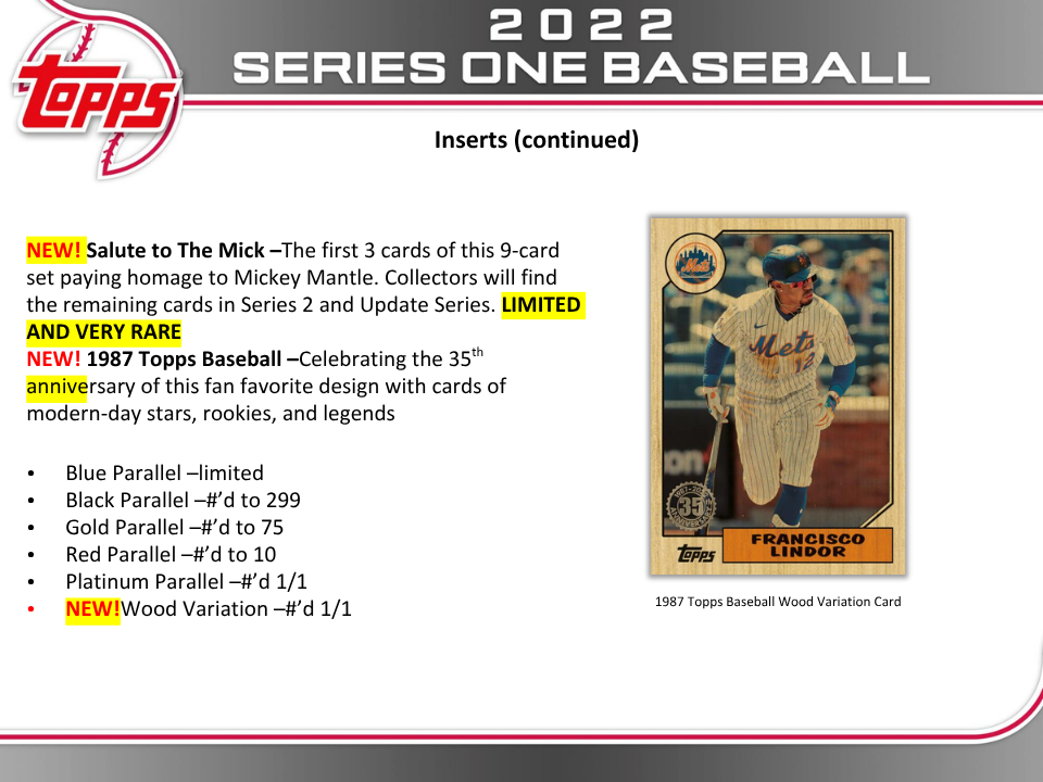2022 Topps Series 1 Baseball 1st Edition Box