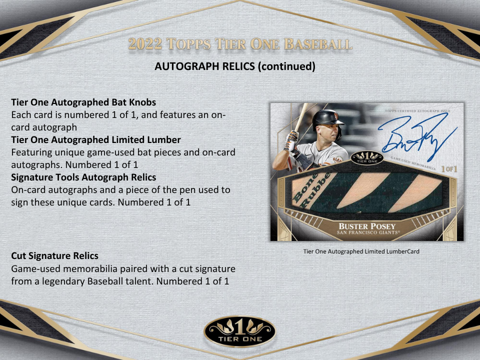 2022 Topps Tier One Baseball Hobby Box