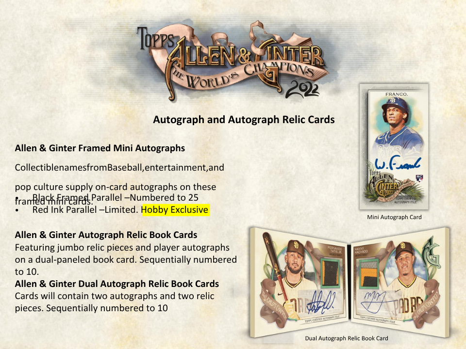 2022 Topps Allen & Ginter Baseball Hobby Box