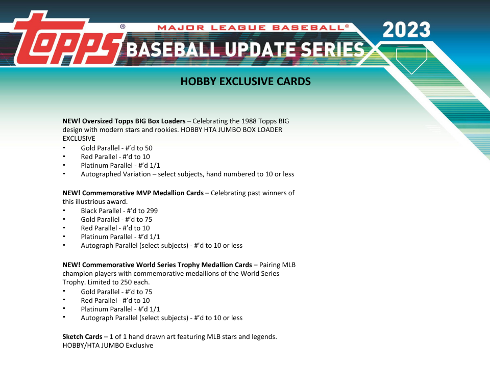 2023 Topps Update Series Baseball Hobby Box