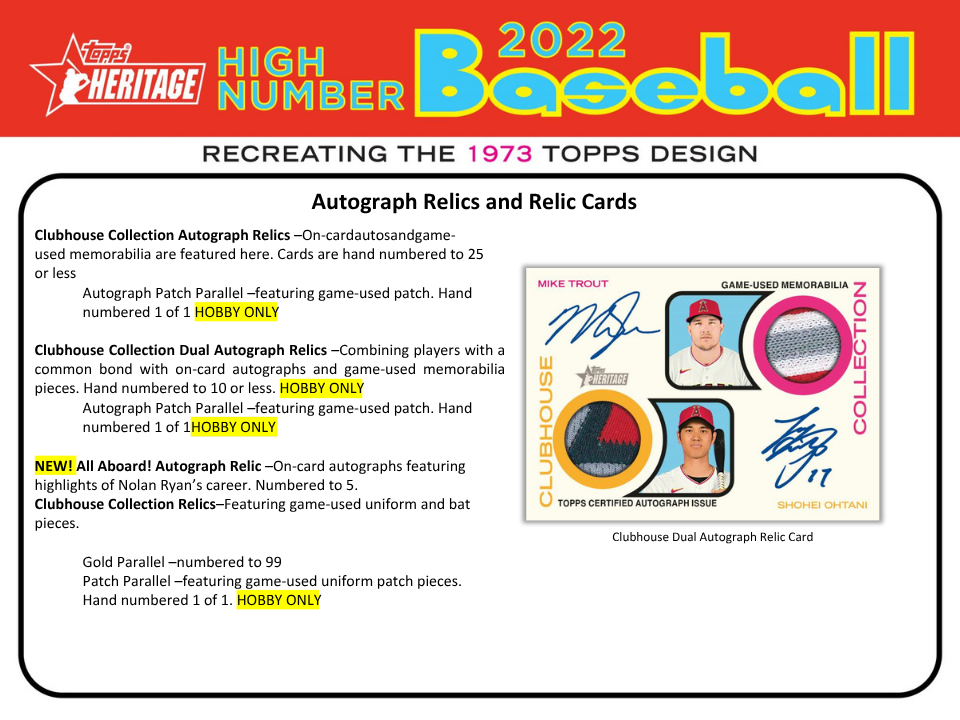 2022 Topps Heritage High Number Baseball Hobby Box