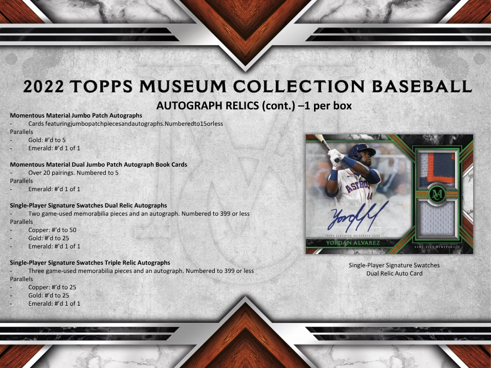 2022 Topps Museum Collection Baseball Hobby Box