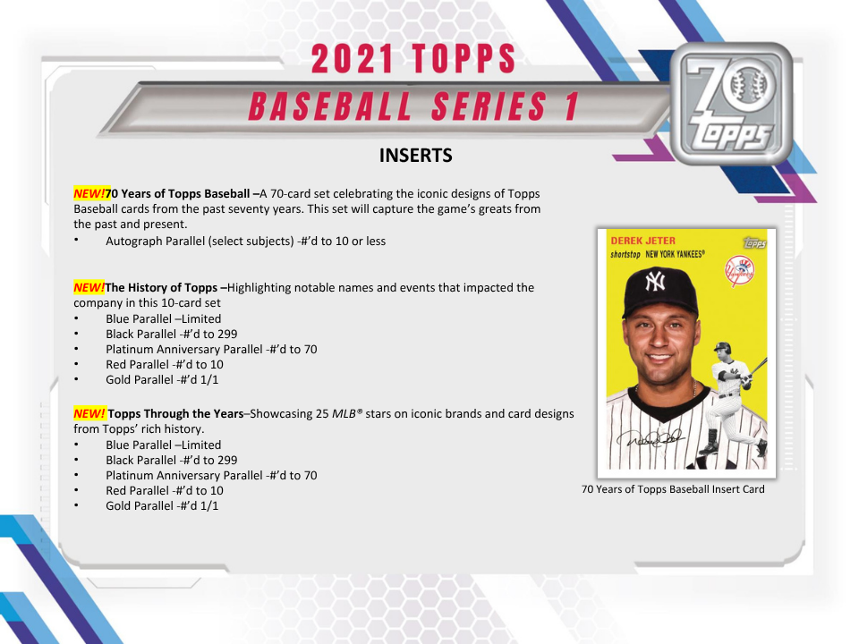 2021 Topps Series 1 Baseball Jumbo Box
