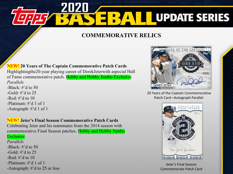 2020 Topps Update Series Baseball Jumbo Box