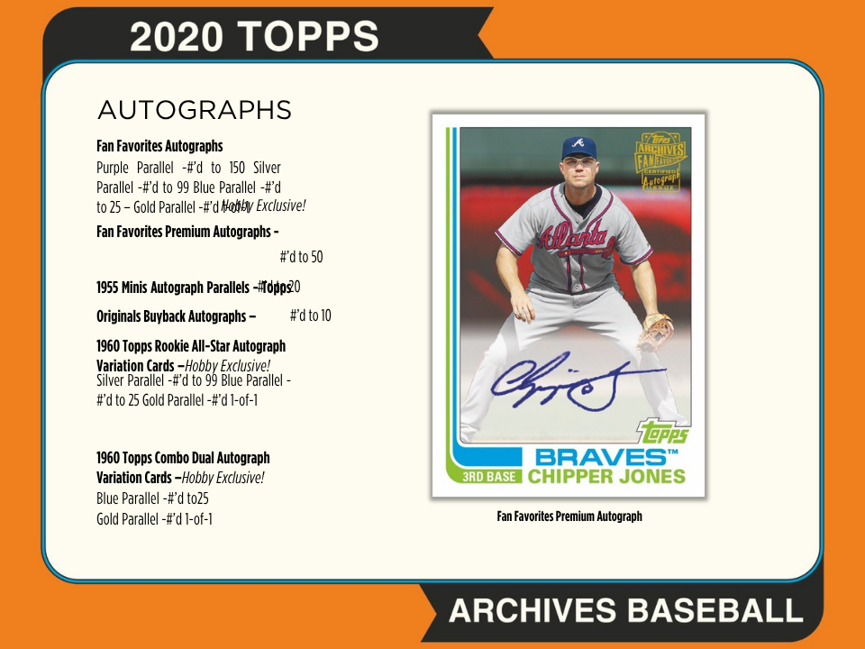 2020 Topps Archives Baseball Hobby Box