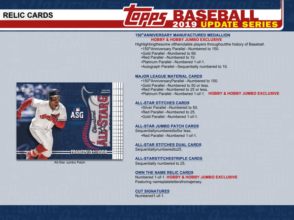 2019 Topps Update Series Baseball Jumbo Box