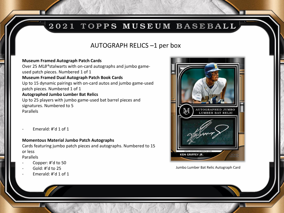 2021 Topps Museum Collection Baseball Hobby Box