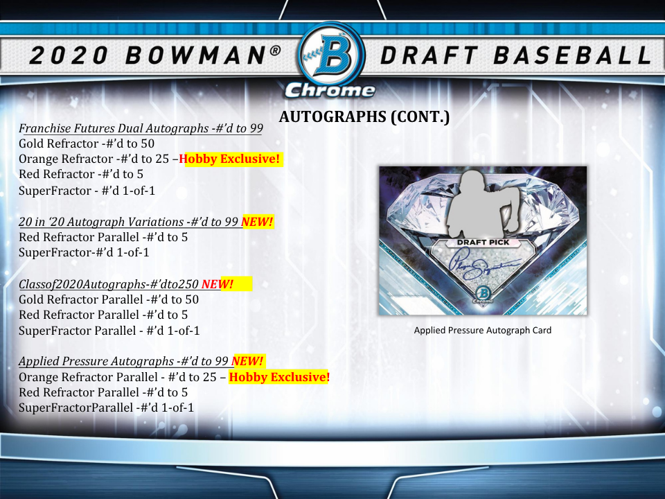 2020 Bowman Draft Baseball Jumbo Box