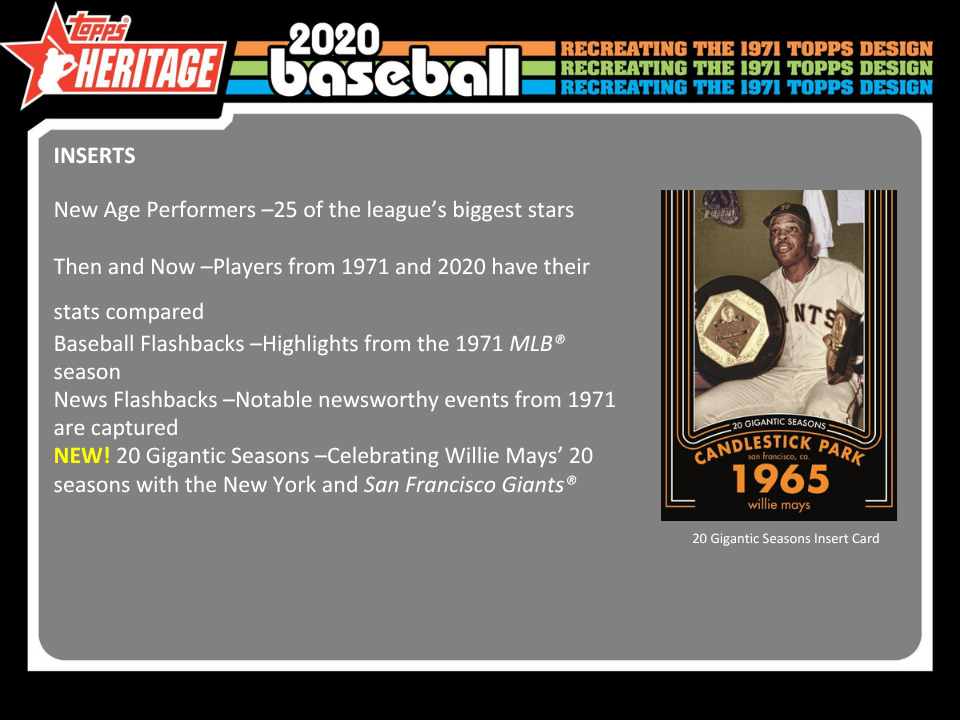 2020 Topps Heritage Baseball Hobby Box