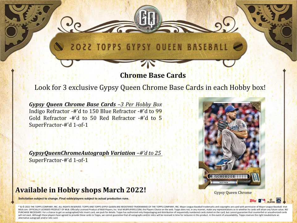 2022 Topps Gypsy Queen Baseball Hobby Box