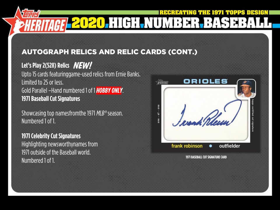 2020 Topps Heritage High Number Baseball Hobby Box