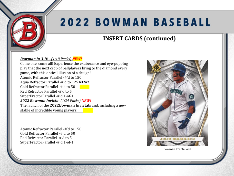 2022 Bowman Baseball Jumbo HTA Box